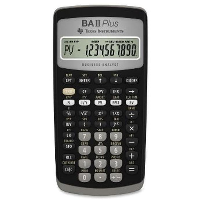 

TEXAS INSTRUMENTS BA II PLUS Standard - Kalkulator Keuangan FINANCE