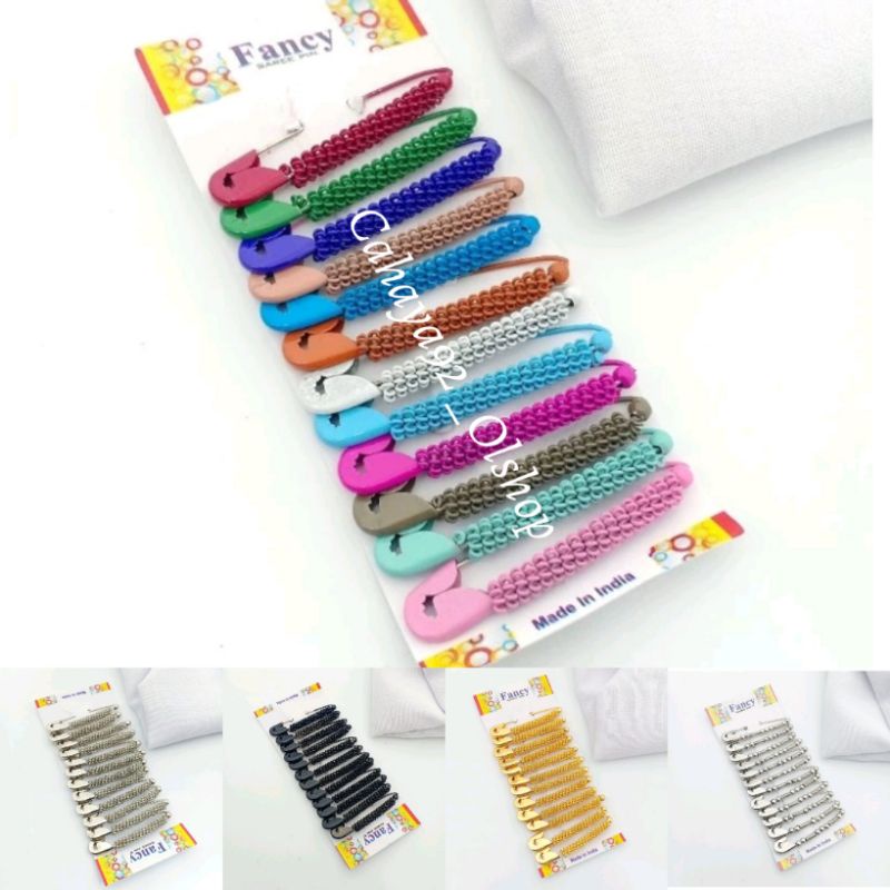 Peniti Jilbab | Peniti Rainbow isi 12 pis | Peniti India