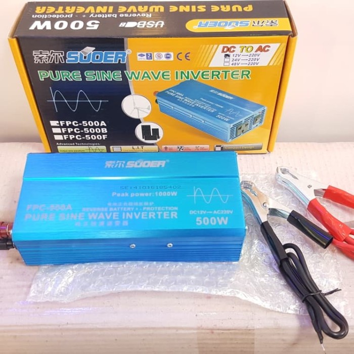 [Original] Power Inverter Pure Sine Wave 500 Watt Terbatas
