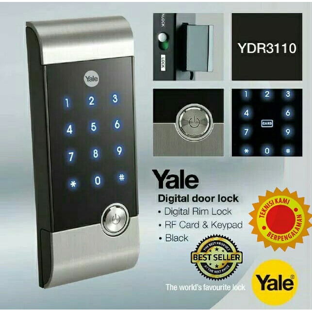 [Ori] Kunci Pintu Digital Yale Ydr 3110/Digital Door Lock Ydr 3110 Diskon