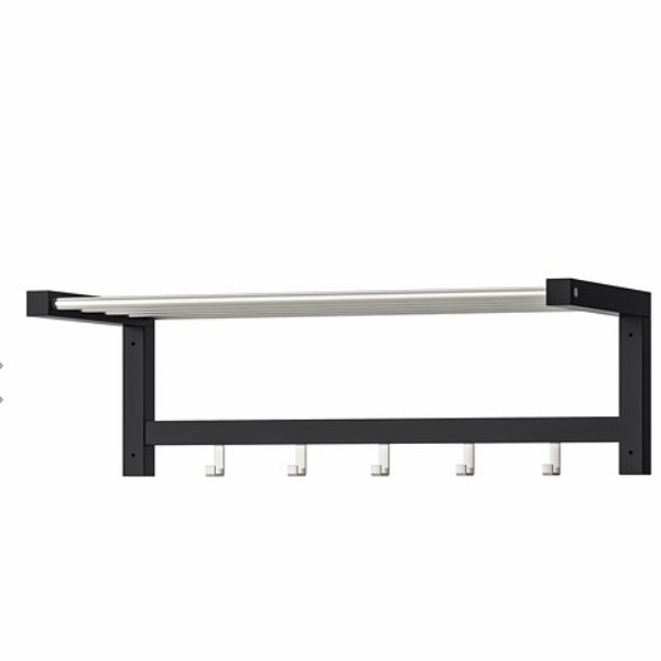 [Ori] If Rak Topi Gantungan Mantel Dinding Tembok 79Cm Original_Hitam Bisa Gojek