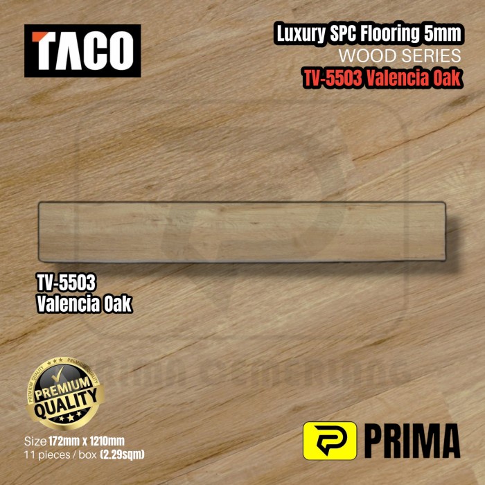 [Ori] Taco Spc 5Mm Tv-5503 Valencia Oak Terbatas