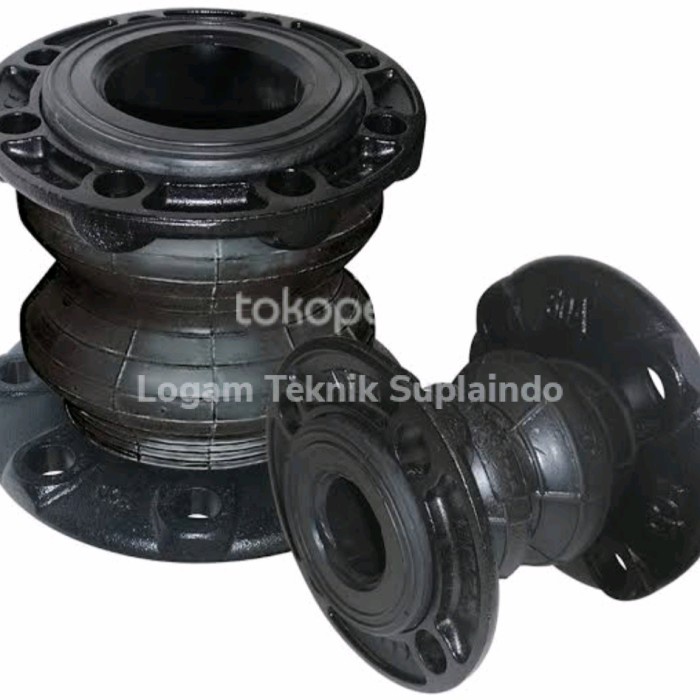 [Ori] Flexible Tozen 3 Inch-Flexible Rubber Joint Tozen Pn16 - Twinflex Diskon