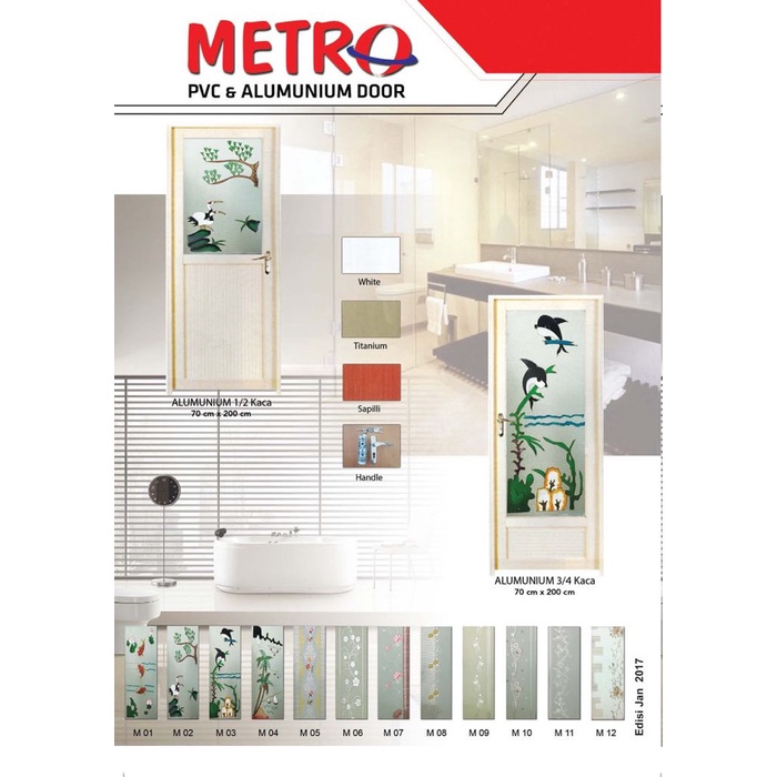 [Ori] Pintu Kamar Mandi Almunium Metro Ibu Yenny Terbatas