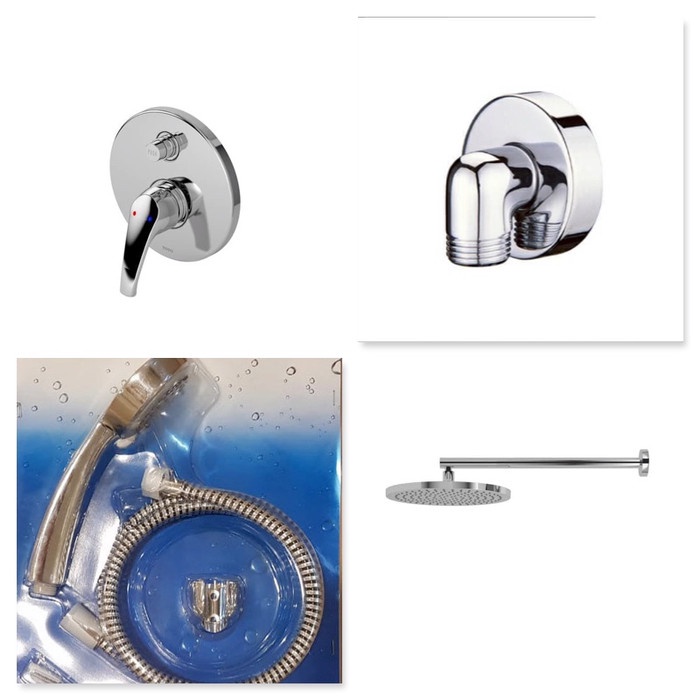 [Ori] Toto Shower Complete Set Kran Tanam - Wall Shower - Hand Shower Tx1 Diskon