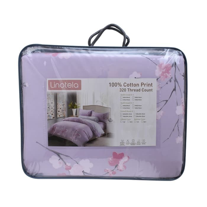 [New] Linotela Set Seprai Calantha - Ungu Terbaru