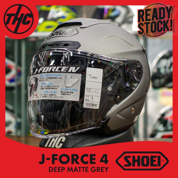 [New Ori] Shoei J-Force 4 Deep Matte Grey Half Face Helm J Force4 Or1Ginal Terbaru