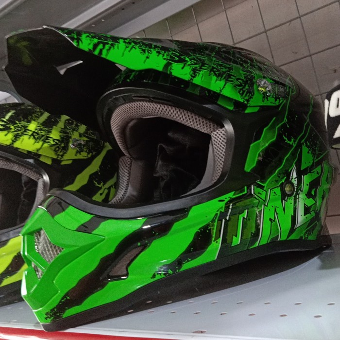 [New Ori] Helm Cross Oneal Hijau Serie 3 Berkualitas