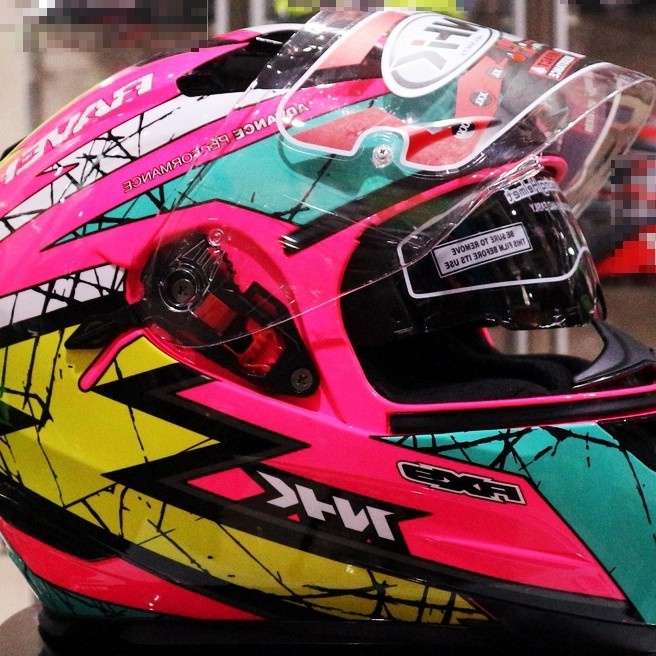 [New Ori] Helm Nhk Rx9 Reven Pink Flo Free Stiker Bisa Gojek
