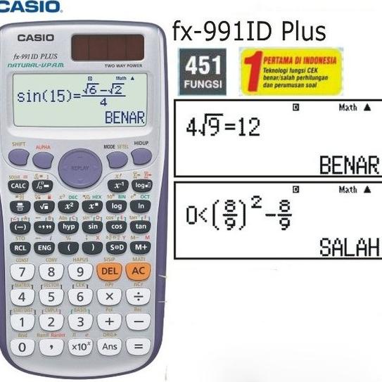 

CASIO KALKULATOR SCIENTIFIC FX 991 ID PLUS 1ST EDITION 451 FUNGSI
