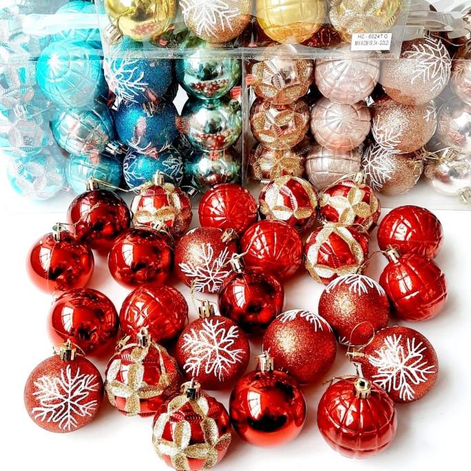 

Bola Natal 6 Cm Premium Isi 24 Hiasan Pohon Natal Murah Dekorasi Limited Edition