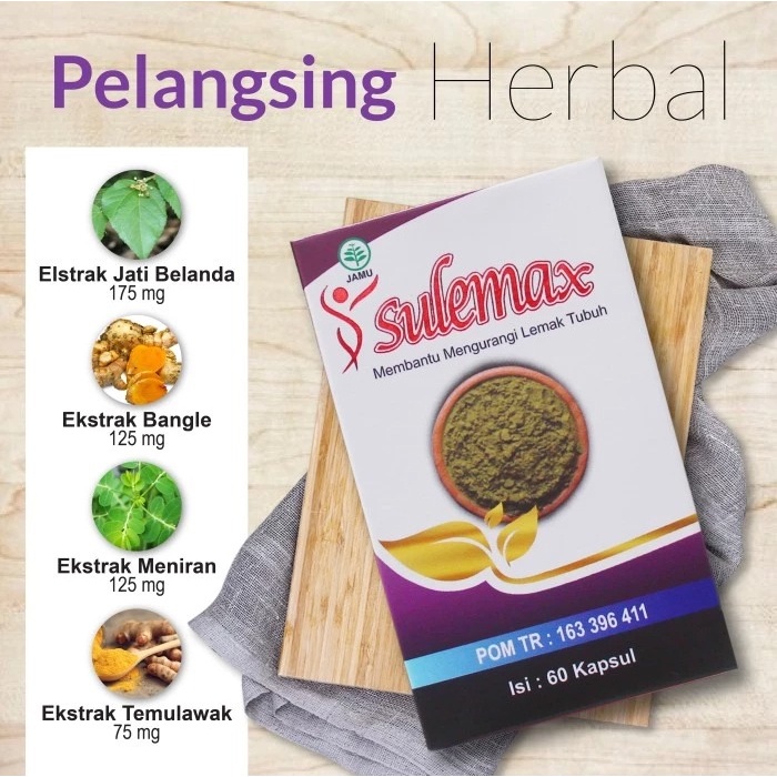Pelangsing BADAN ALAMI CEPAT AMAN SULEMAX SUSUT LEMAK HERBAL Ori Original Asli Diet Detox Perut
