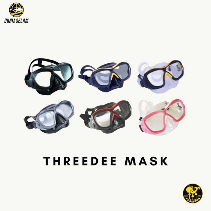 Kacamata Selam Diving Mask Poseidon Threedee Mask