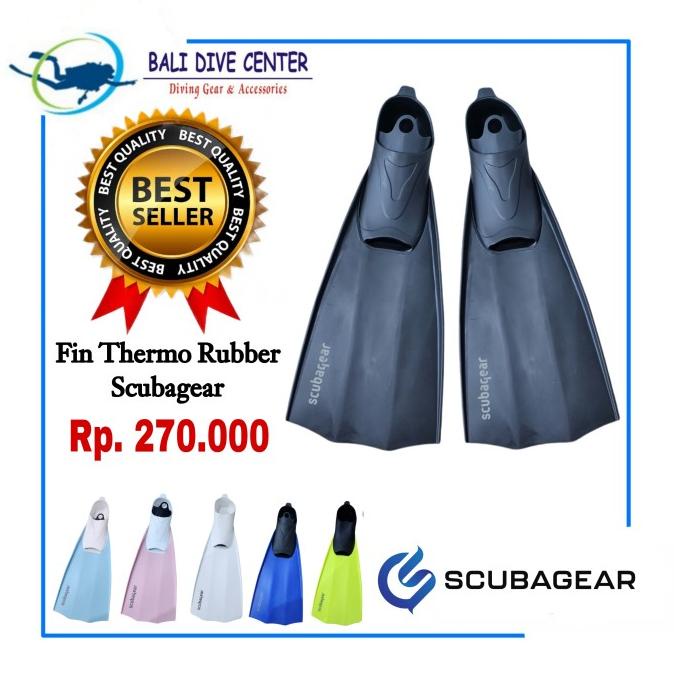 SCUBAGEAR Fin Thermo Rubber - Fin Snorkeling Scuba Diving Freedive