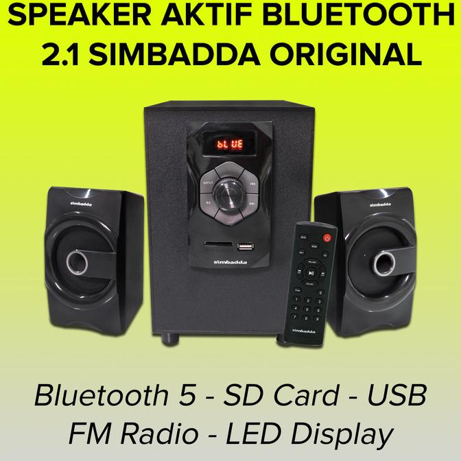 Speaker 2.1 Aktif Bluetooth Simbadda Simbada Blootooth Spekaer Sepiker Kualitas Premium