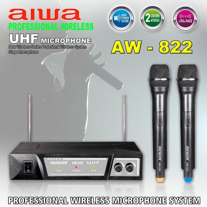 Mic Wireless AIWA AW - 822 / Microphone Wireless AIWA AW 822 / AW-822