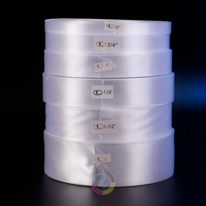 Promo Ready Bahan Pita Sattin Putih Polos Pita Satin Polos Bahan Label Polos