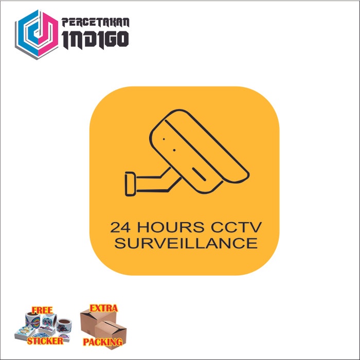 

Murah sign akrilik acrylic 24 hourse surveillance Keren