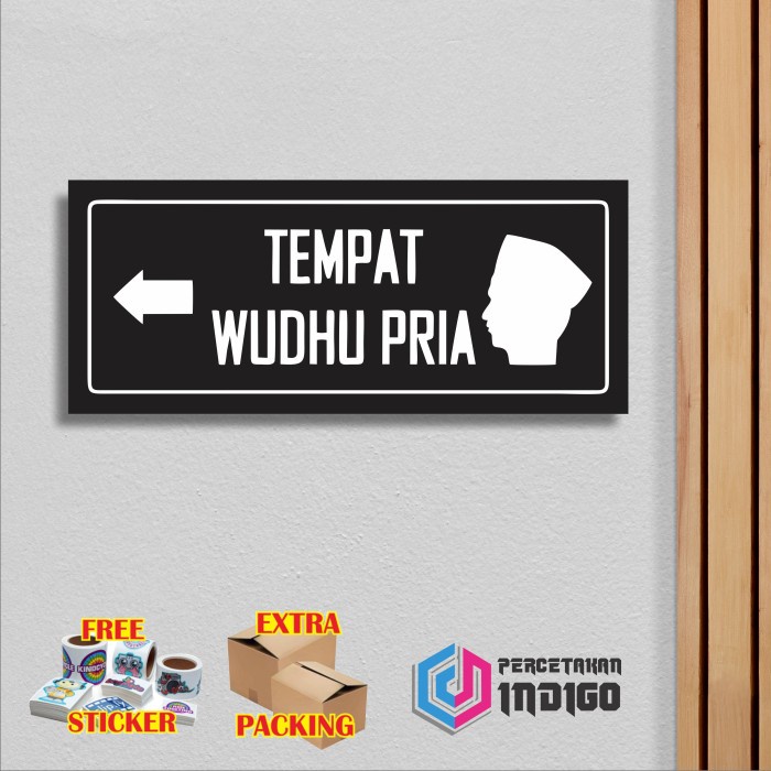 

Grosir sign akrilik tempat wudhu pria Elegan