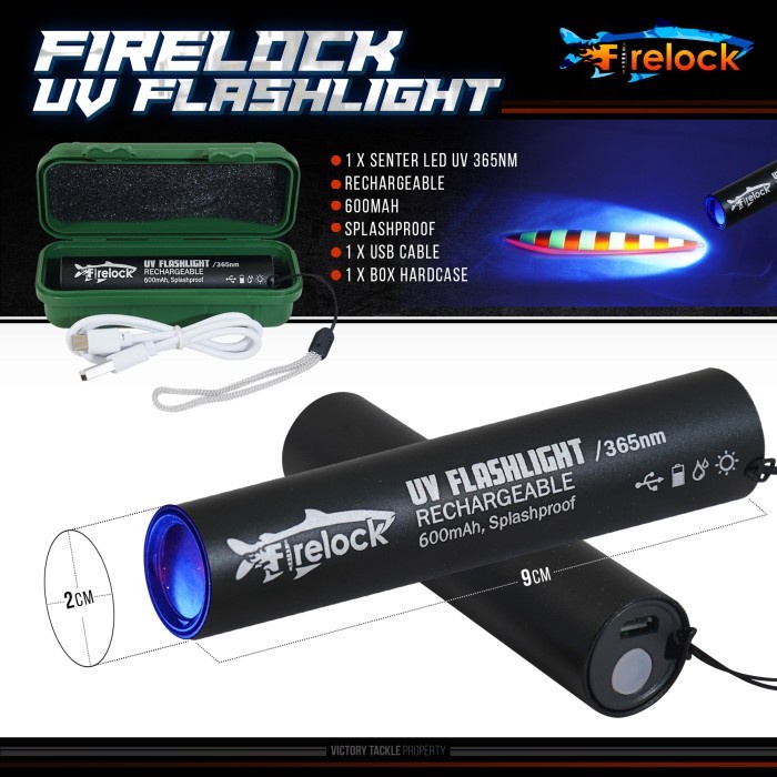 Senter Uv Flashlight / Senter Uv Firelock Recharge