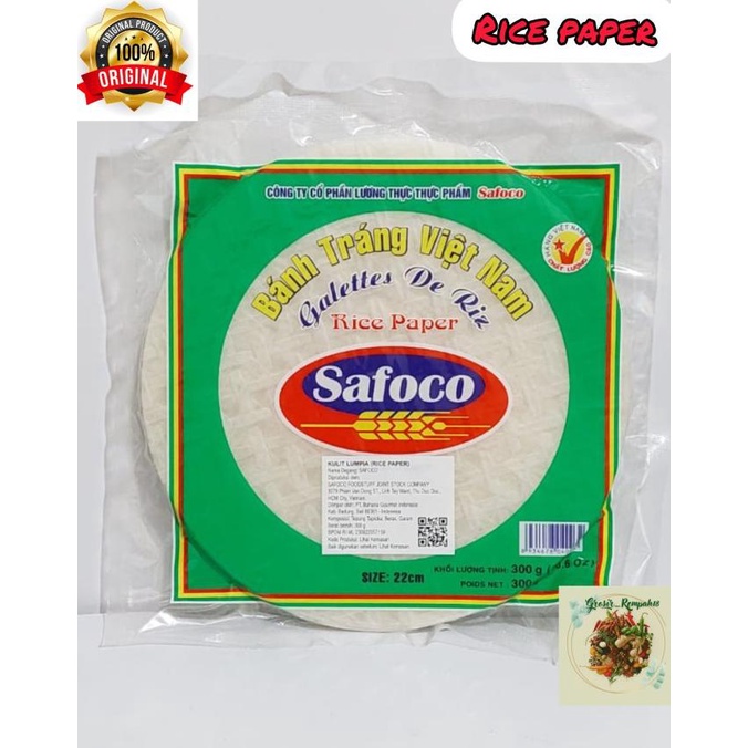 

Rice Paper / Kulit Lumpia Safoco / Banh Trang Vietnam
