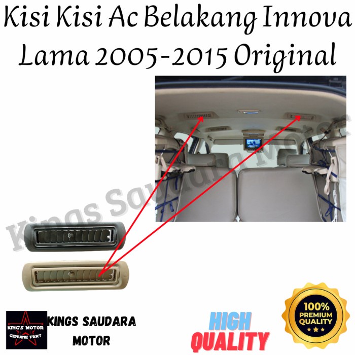 Kisi Kisi Ac Belakang Innova Lama 2005-2015 Original