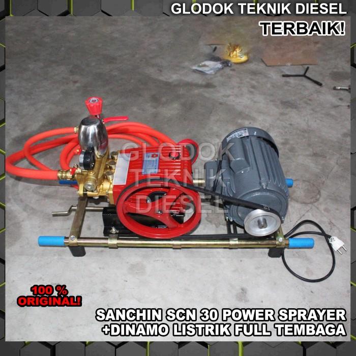 Sanchin Mesin Power Sprayer Scn 30 + Dinamo Listrik Full Tembaga Paket