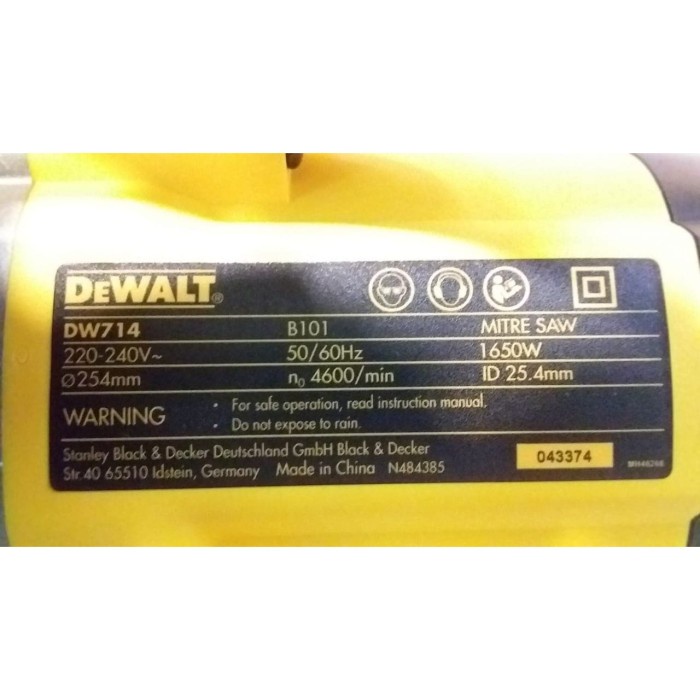 Mesin Potong Aluminium Kayu / Miter Saw 10" DEWALT DW714 -Megah CT