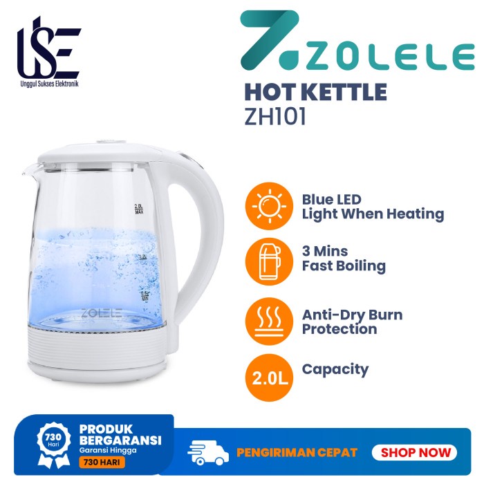 Promo Zolele Zh101 Kettle Listrik 2L Electric Water Heaters Tea Dispenser