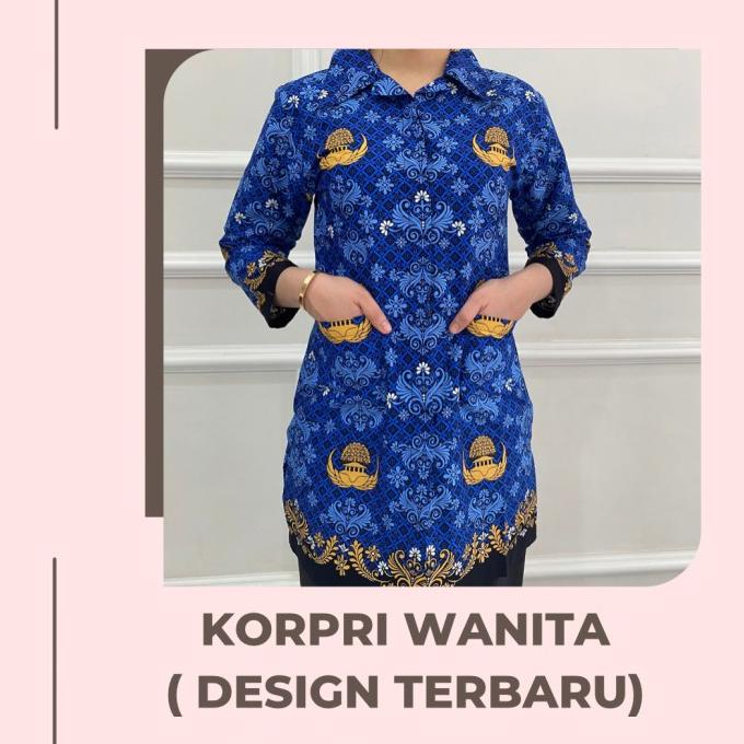 SERAGAM BATIK BAJU KORPRI WANITA TERBARU / BAJU BATIK KOPRI BARU