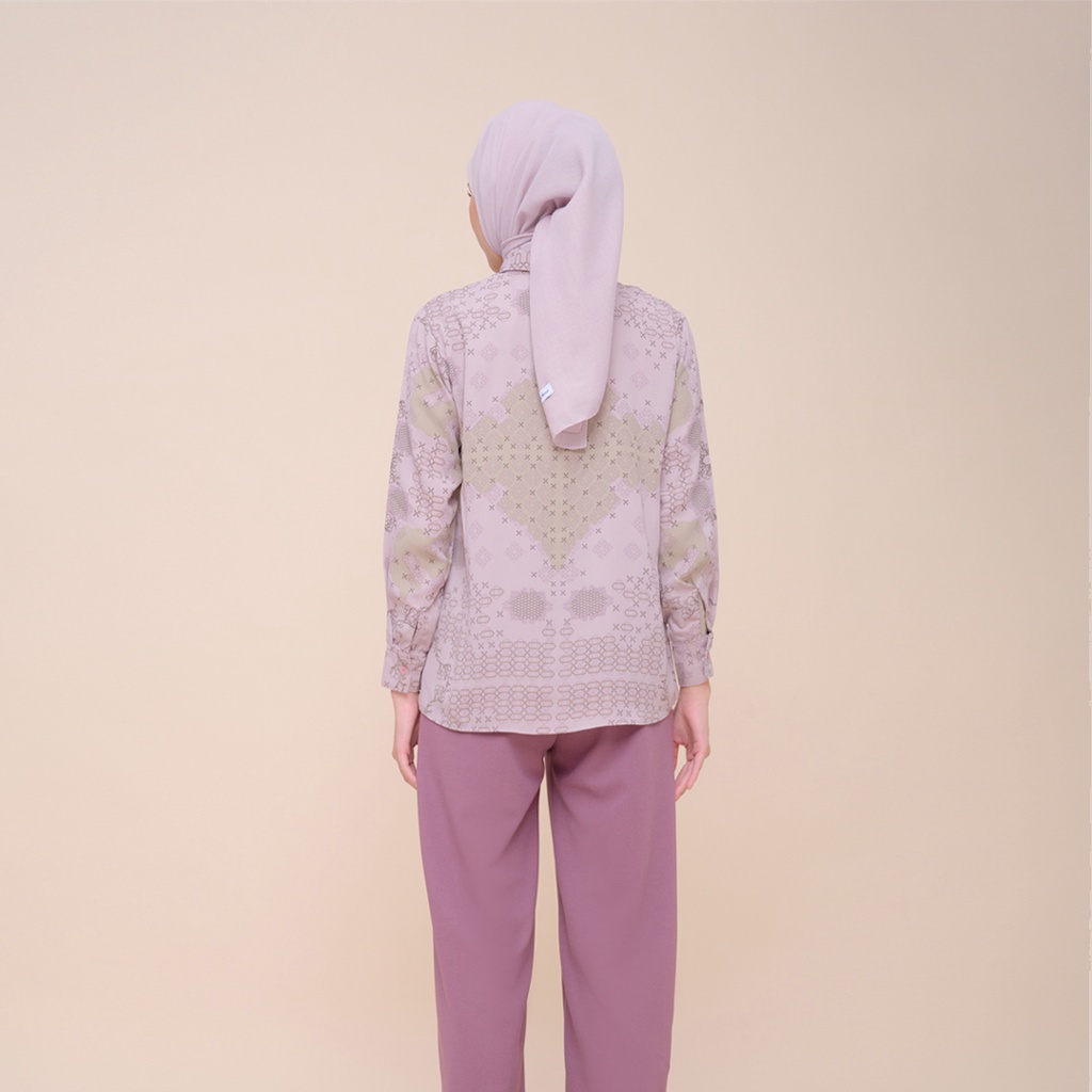 STYLISH MODERN Clearance Sale - ZM Zaskia Mecca - Vieta Dusty Pink Blouse - Romansa Khatulistiwa -