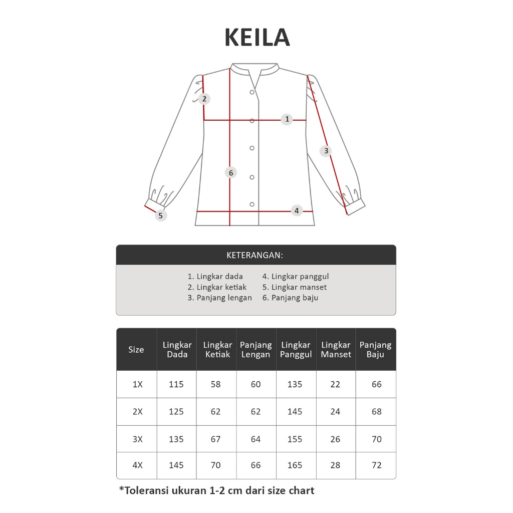 STYLISH MODERN BIGISSIMO - KEILA BLOUSE ATASAN BLOUSE BIG SIZE JUMBO