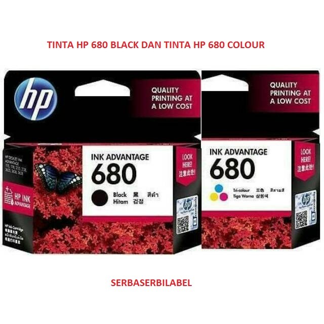 

Asli Tinta Hp 680 Black & Tinta Hp 680 Colour Ready Stock