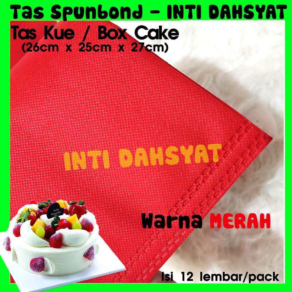 

Baru - Tas KUE / Box Cake Spunbond Goodie Bag Size 25 (isi 12lembar) 26cm x 25cm x27cm Tas Nasi Kotak Box Bag dan KUAT ..