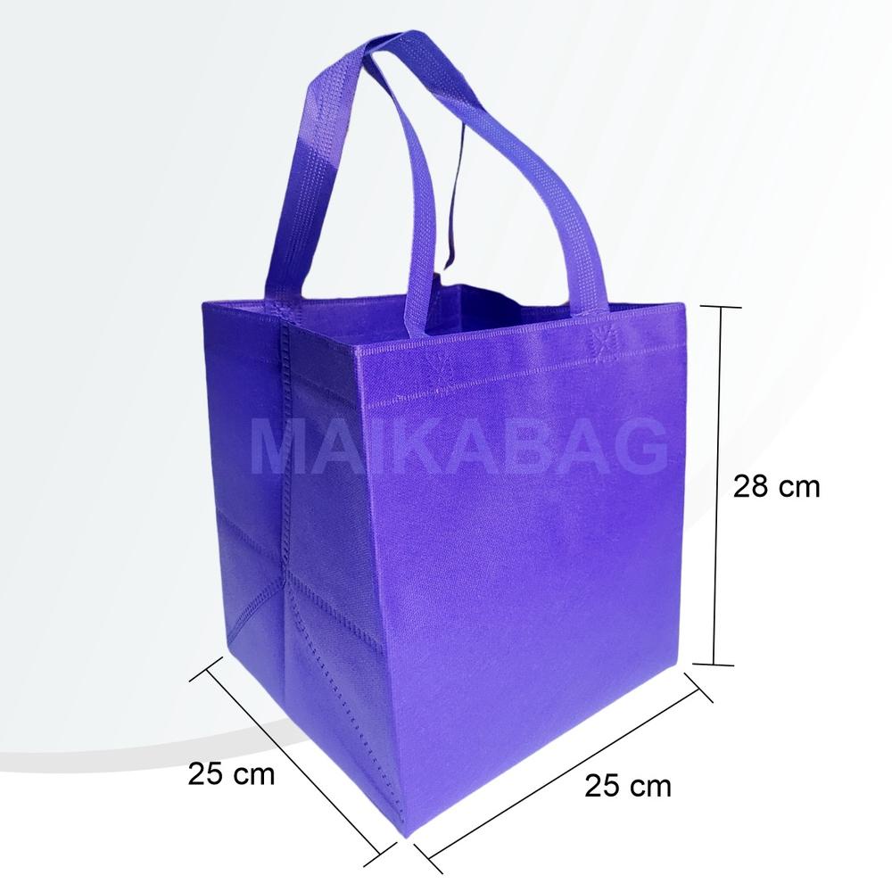 

Baru - (12 Pcs) Tas Hajatan 25x25 cm / Tas Box Nasi / Tas Spunbond