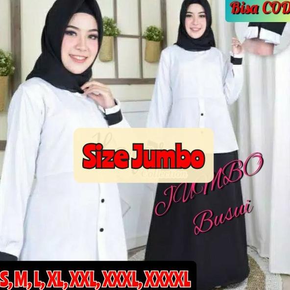 gamis putih hitam syari pns seragam kerja murah polos baju pemda