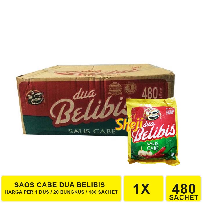 

Sambal Belibis Sachet 1 Dus Isi 20Bungkus(480Sachet)