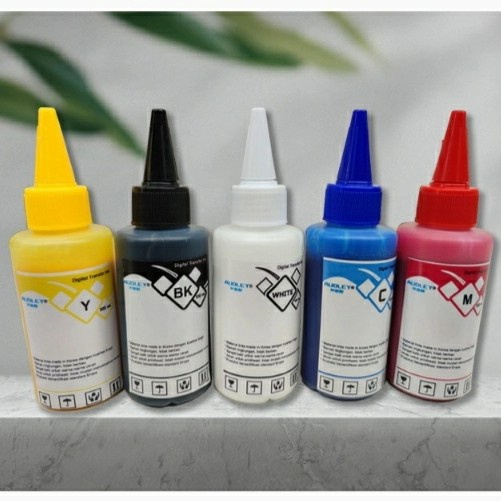

New Paket Cmyk+W , Tinta Dtf Audley 100Ml High Quality