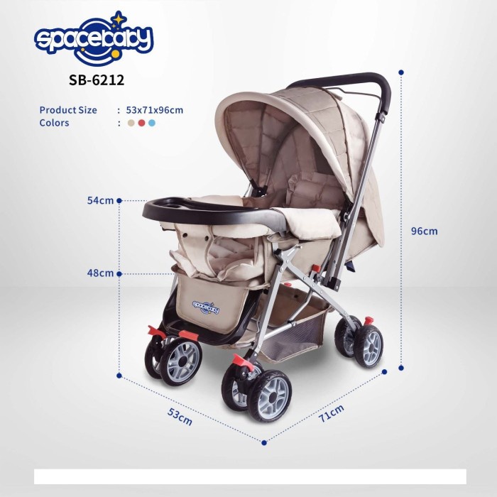 {PlanetShop}} Kereta Dorong Bayi Spacebaby SB 6212 Stroller Baby SB-6212 SB6212 Limited