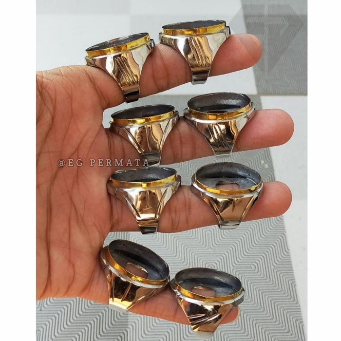 Mei Emban Monel Handmade Satu Kodi Atau Ring Monel Untuk Batu Akik Dll.