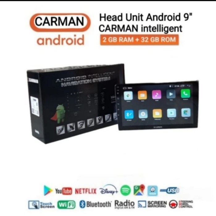 Promo Head Unit Android 9 Inch Carman Full Hd 1080 Ios Android
