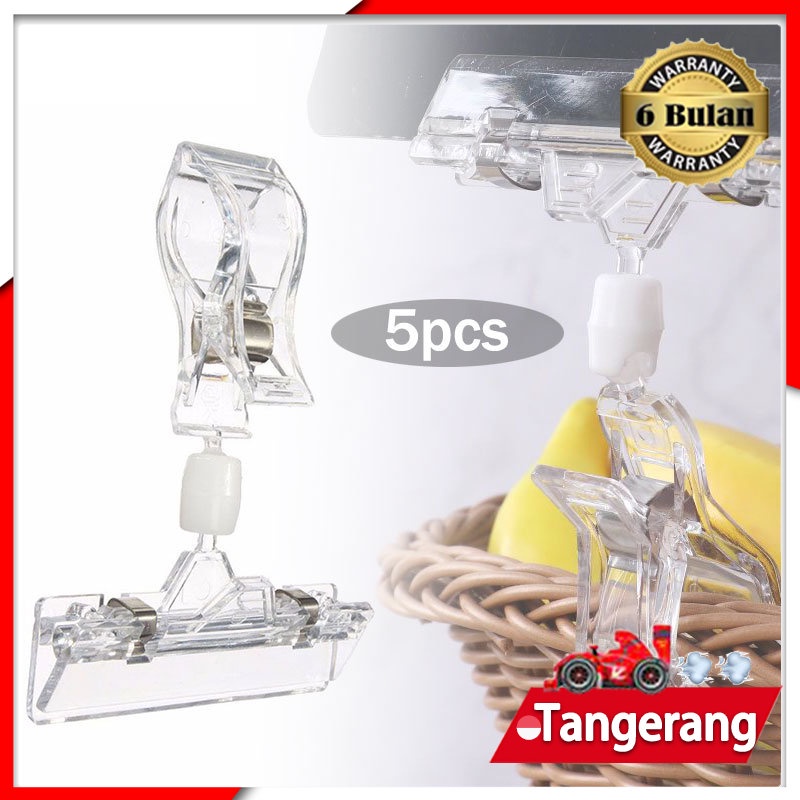 

5Pcs Jepitan Harga Transparan Price Tag Hanger Jepitan Harga Price Tag Jepit Harga Price Tag Jepit