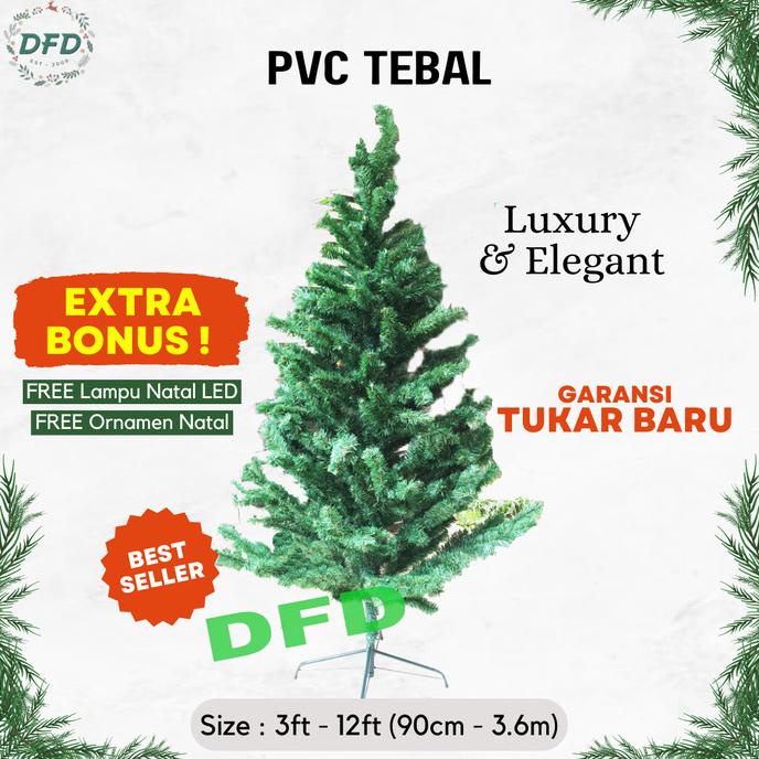 Terbaru Pohon Natal 3,6 Meter Pvc Tebal ( P-003 ) Stok Terbatas