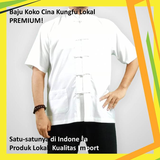 Terbaru Murah Kemeja Baju Koko Cina Kungfu Ipman Wingchun Lokal Tangan Pendek Original