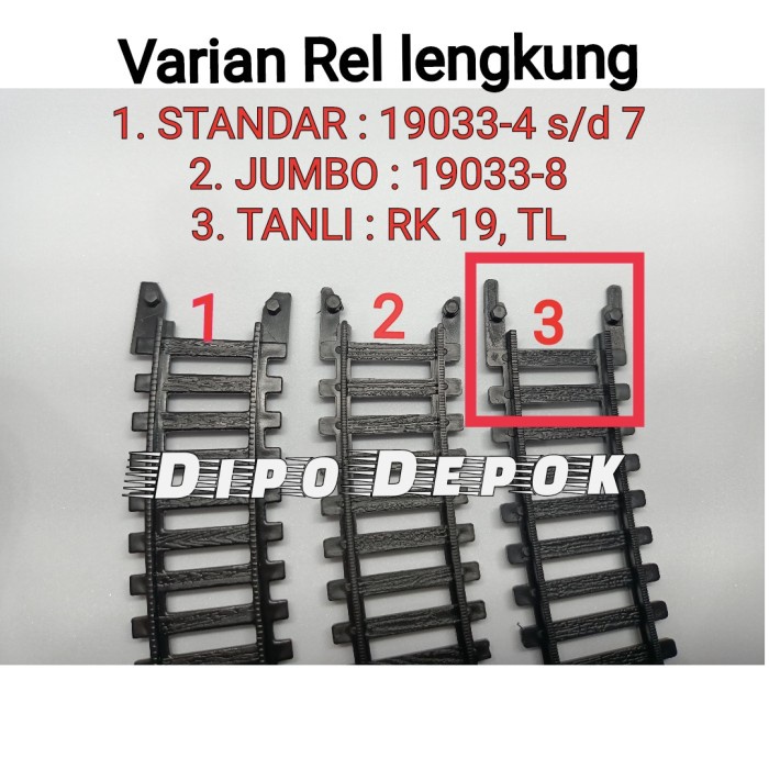 Rel Silang Mainan Miniatur Kereta Api Ready