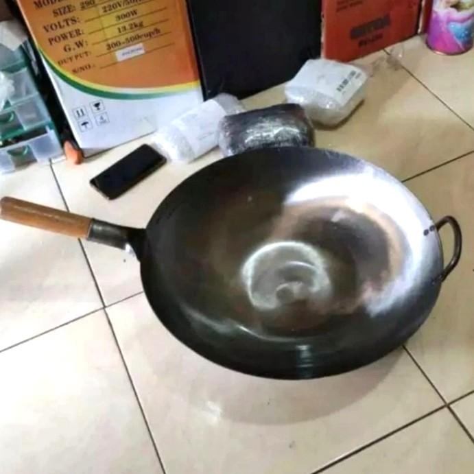 WAJAN BAJA KUALI IMPOR TANGKAI 36 CM | KUALI BAJA PUTIH