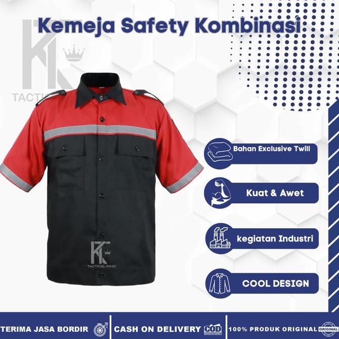 Baju Safety Lengan Pendek.Atasan Wearpack. Kemeja Wearpack Original