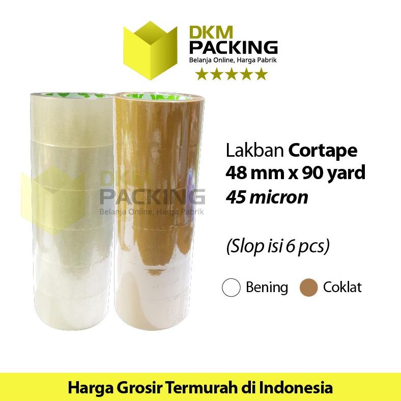 

Berkualitas! Lakban 48mm x 90yard CORTAPE Plakban Isolasi /SELOP !