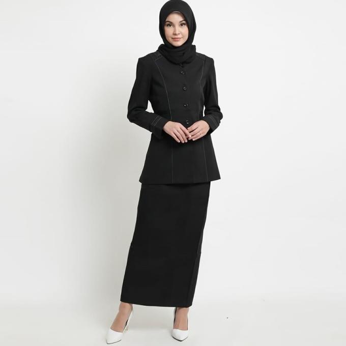 SERAGAM KANTOR SETELAN BLAZER HITAM / SETELAN SERAGAM PRINCESSFA
