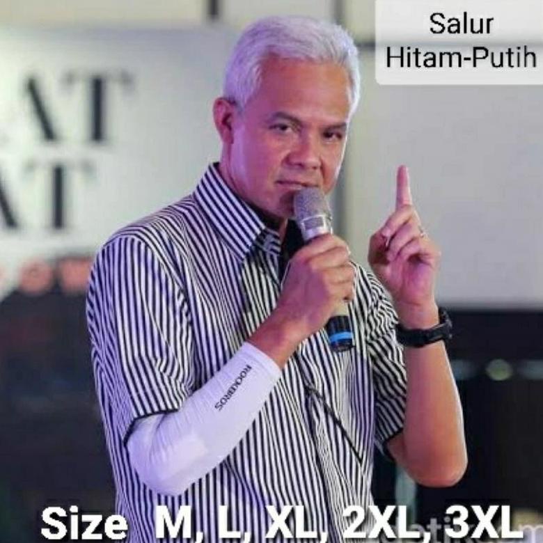 Terbaru! Kemeja Garis Hitam Putih Viral Cowok dan Cewek Pria dan Wanita.Kemeja Motif Garis-garis.kem